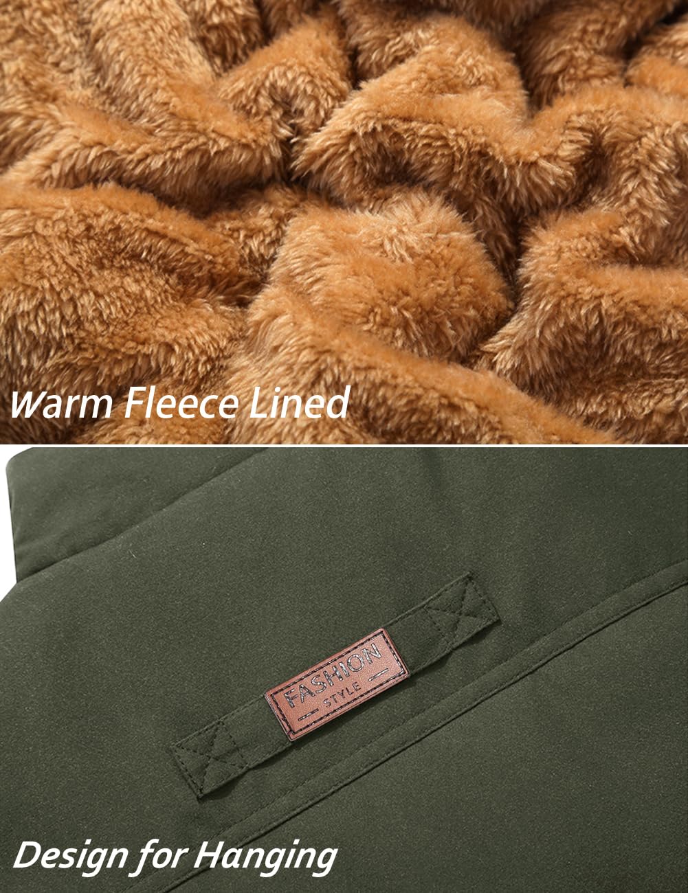 Foto 4 pulgar | Chaleco Tacvasen Para Hombre, Forro Polar Grueso Y Cálido Para Invierno Con Bolsillos, Color Verde S - Venta Interna