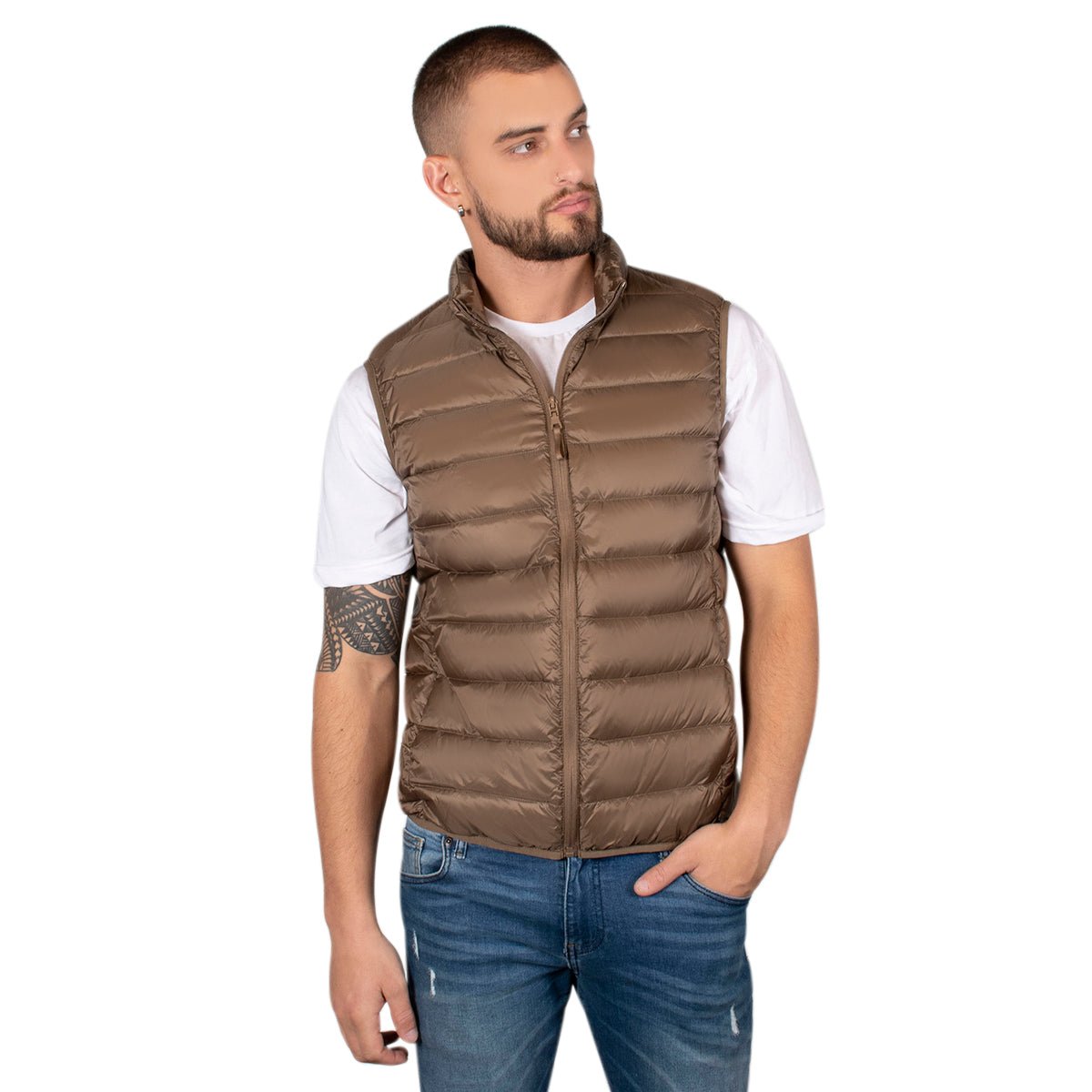 Chaleco Greenlander De Pluma Ligera Con Bolsa Transportable Para Hombre