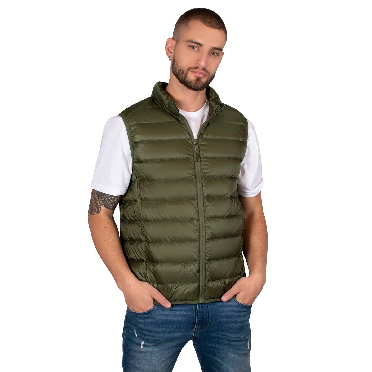 Foto 2 pulgar | Chaleco Greenlander De Pluma Ligera Con Bolsa Transportable Para Hombre