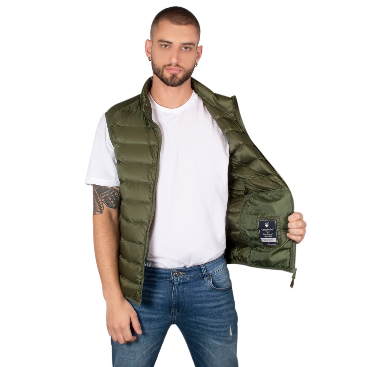 Foto 3 pulgar | Chaleco Greenlander De Pluma Ligera Con Bolsa Transportable Para Hombre