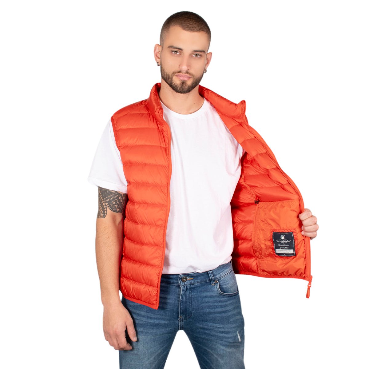 Foto 2 | Chaleco Greenlander De Pluma Ligera Con Bolsa Transportable Para Hombre