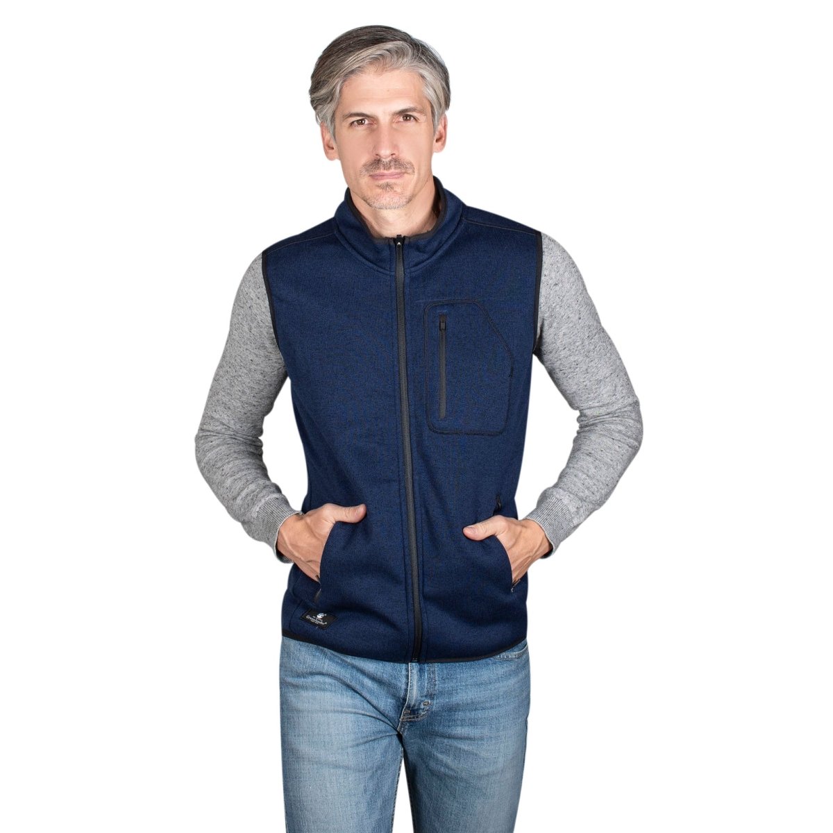 Chaleco Greenlander De Punto Azul Marino Para Hombre