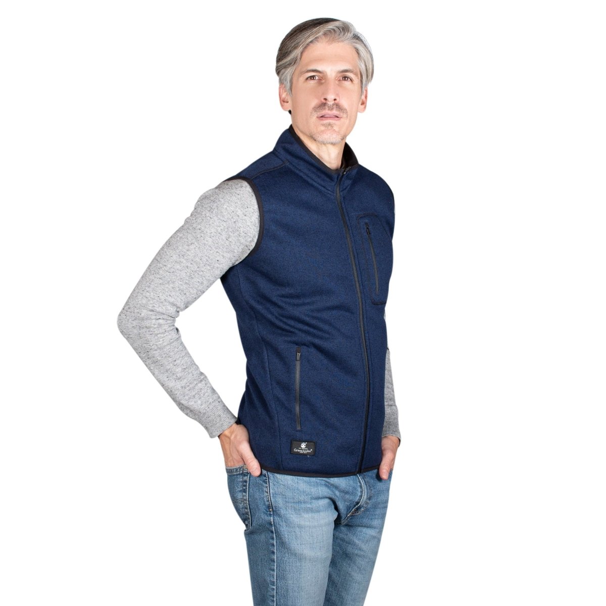 Foto 4 pulgar | Chaleco Greenlander De Punto Azul Marino Para Hombre