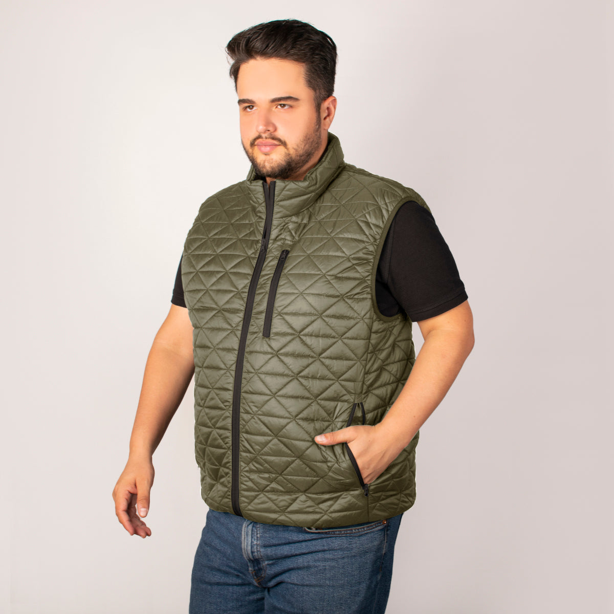 Foto 3 pulgar | Chaleco Greenlander Packable Capitonado Ligero Tallas Extra Para Hombre