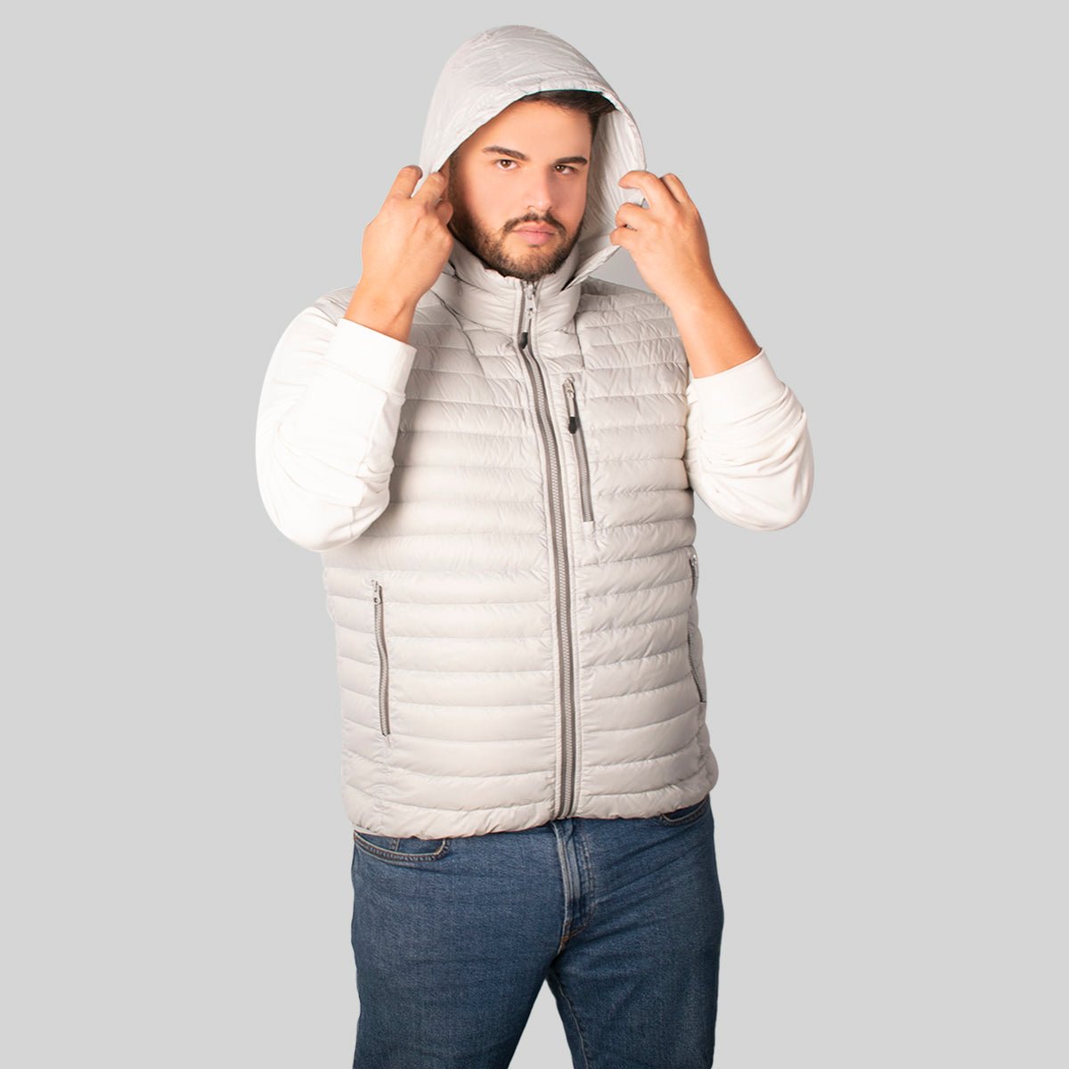 Foto 3 pulgar | Chaleco Greenlander Gorro Oculto Tallas Extra Para Hombre