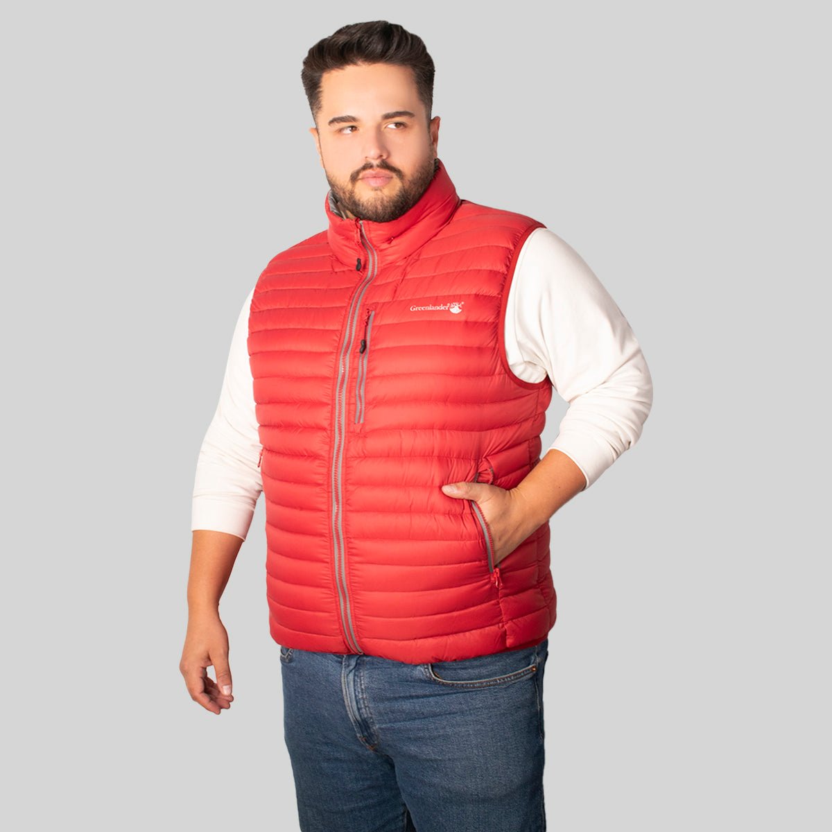 Foto 4 pulgar | Chaleco Greenlander Gorro Oculto Tallas Extra Para Hombre