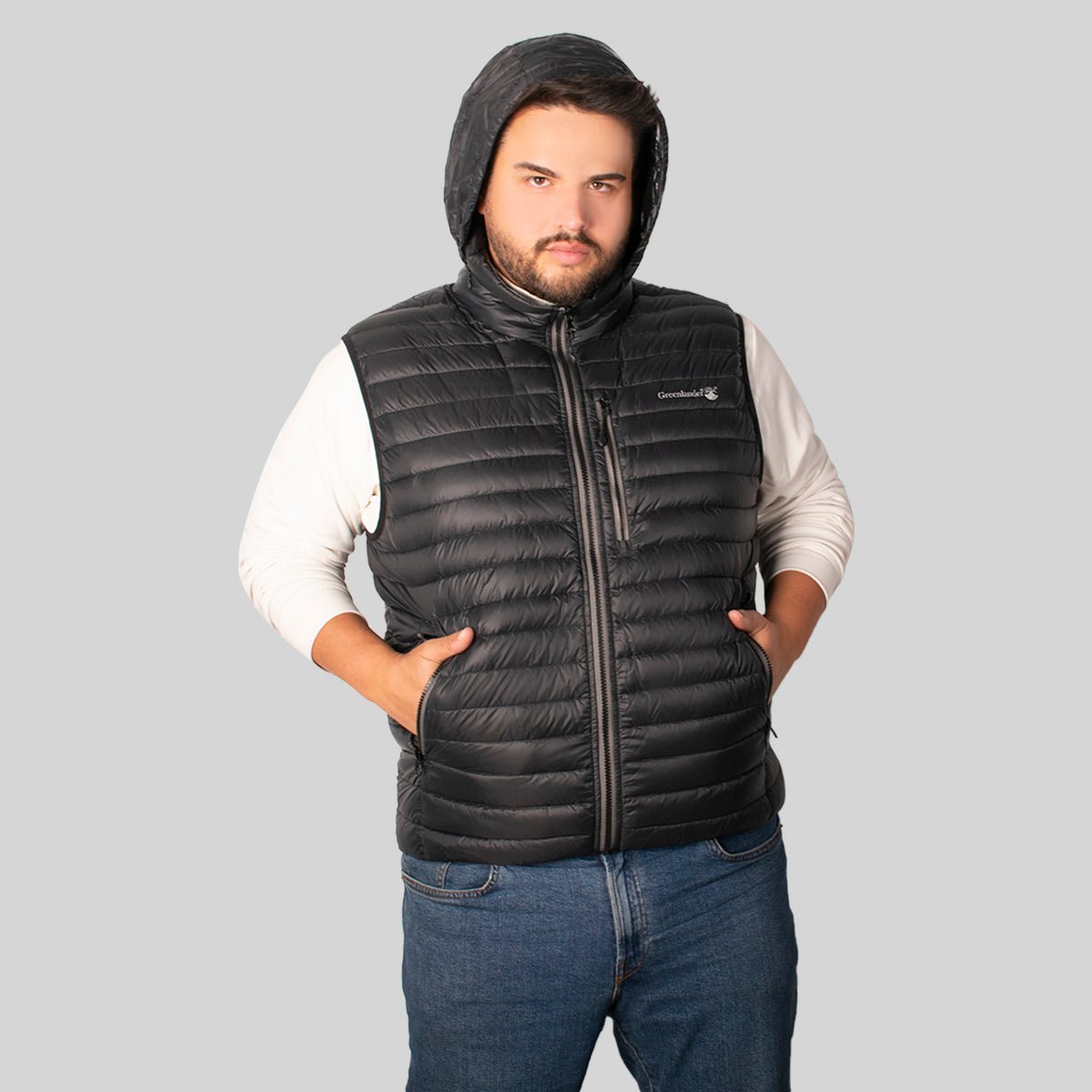Foto 4 pulgar | Chaleco Greenlander Gorro Oculto Tallas Extra Para Hombre