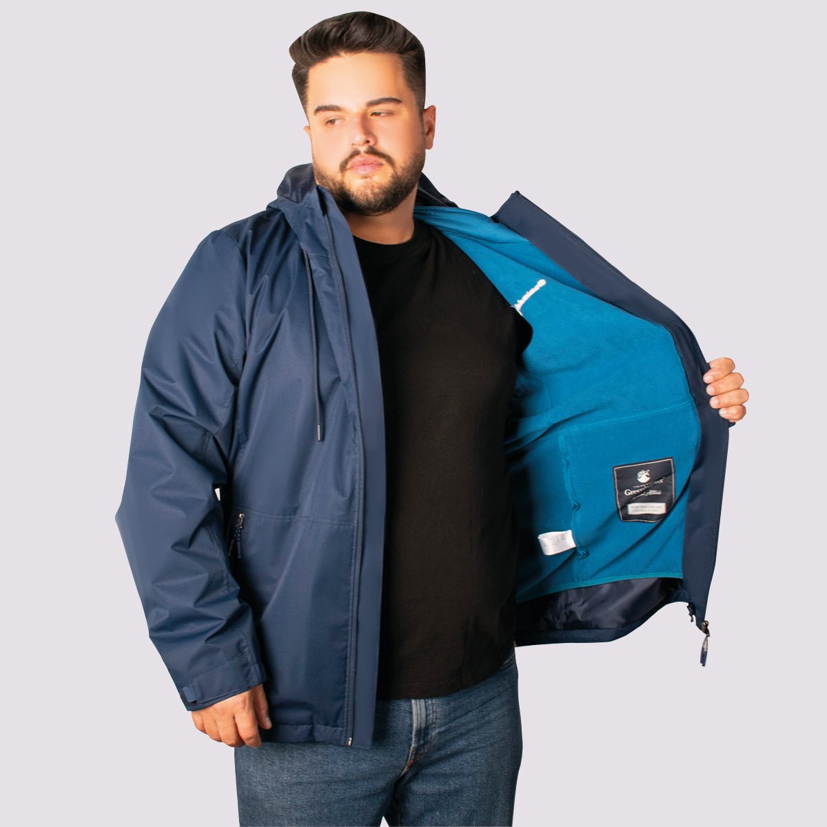 Foto 1 | Chamarra Greenlander Rompevientos 2 En 1 Tallas Extra Para Hombre