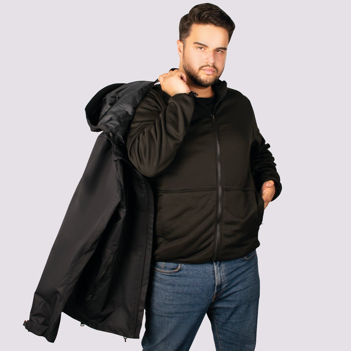 Chamarra Greenlander Rompevientos 2 En 1 Tallas Extra Para Hombre