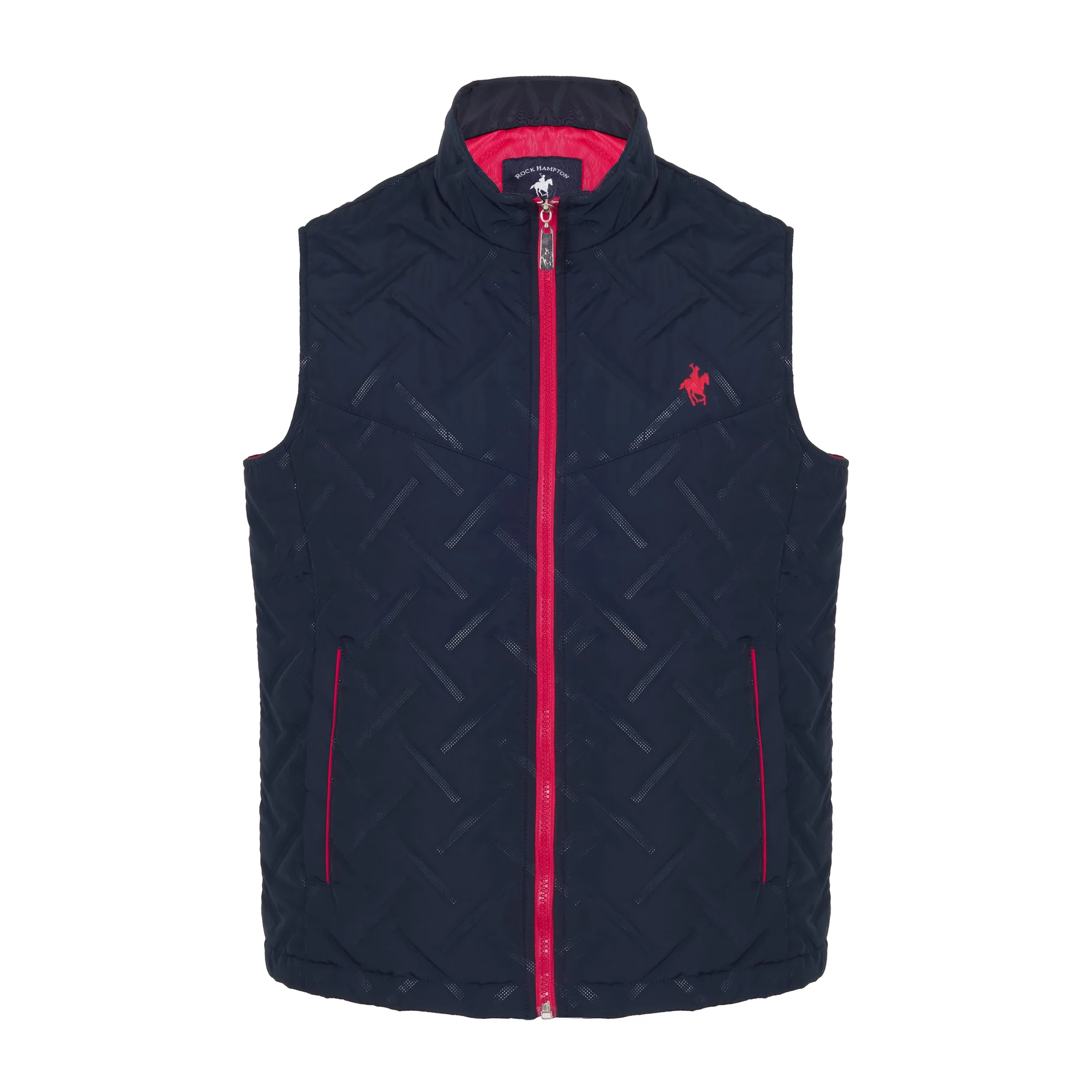 Chaleco En Poliester Fino Doble Vista Color Marino Rock Hampton Polo Team
