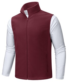 Foto 1 | Chaleco Tacvasen De Forro Polar Para Hombre, Con Cierre Completo, Ligero, Color Rojo Vino Xl - Venta Internacional.