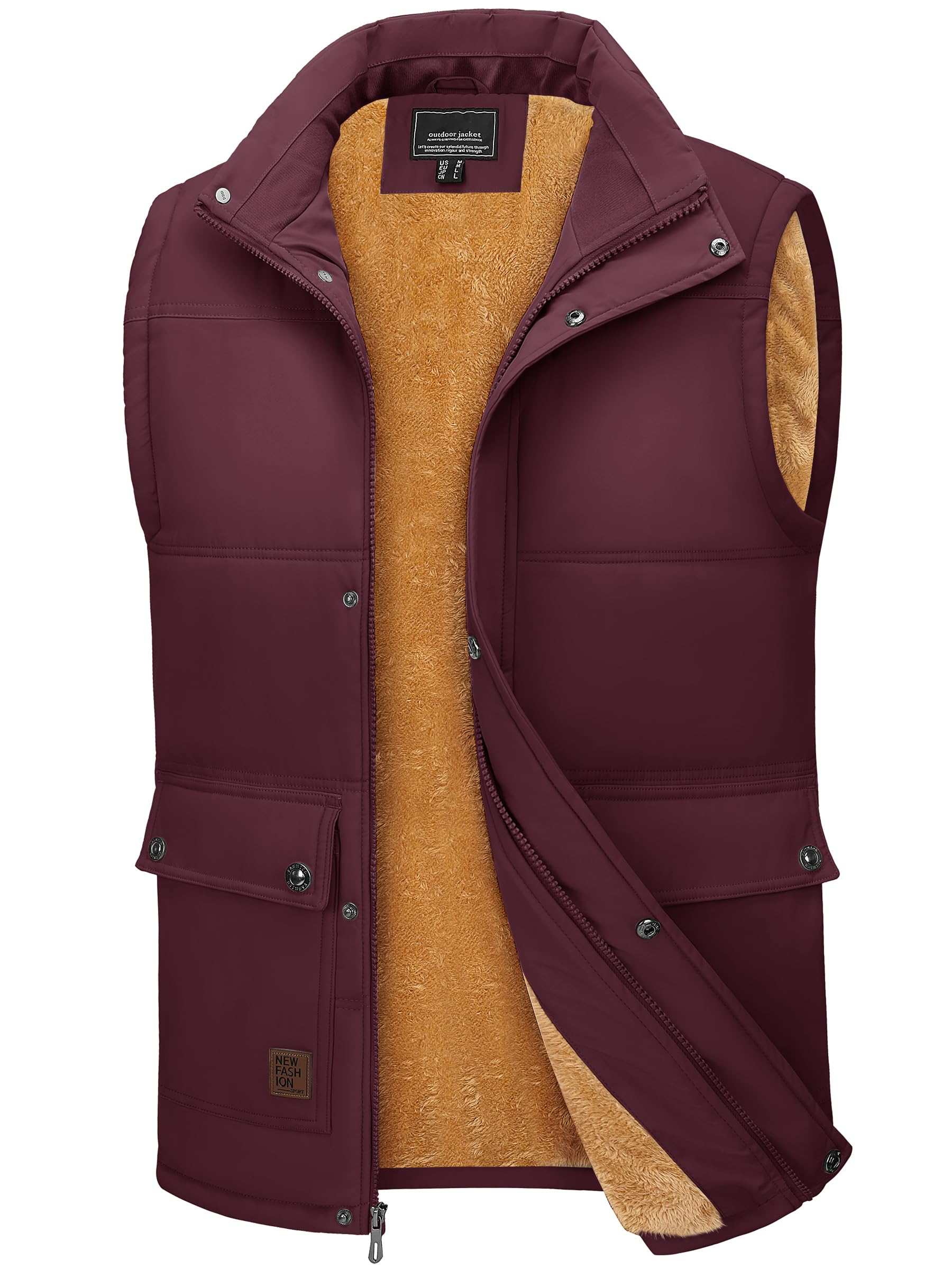 Foto 2 pulgar | Chaleco De Invierno Tacvasen Chaqueta Sin Mangas Con Forro Polar Grueso Para Hombre - Venta Internacional.