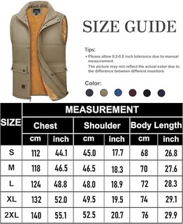 Foto 7 | Chaleco Tacvasen Para Hombre, Casual, Cálido, Forro Polar, Cuello Alto, Color Caqui - Venta Internacional.