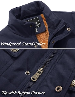 Foto 6 | Chaleco Tacvasen Para Hombre, Forro Polar Cálido Con Cremallera Completa, Para Exteriores - Venta Internacional.