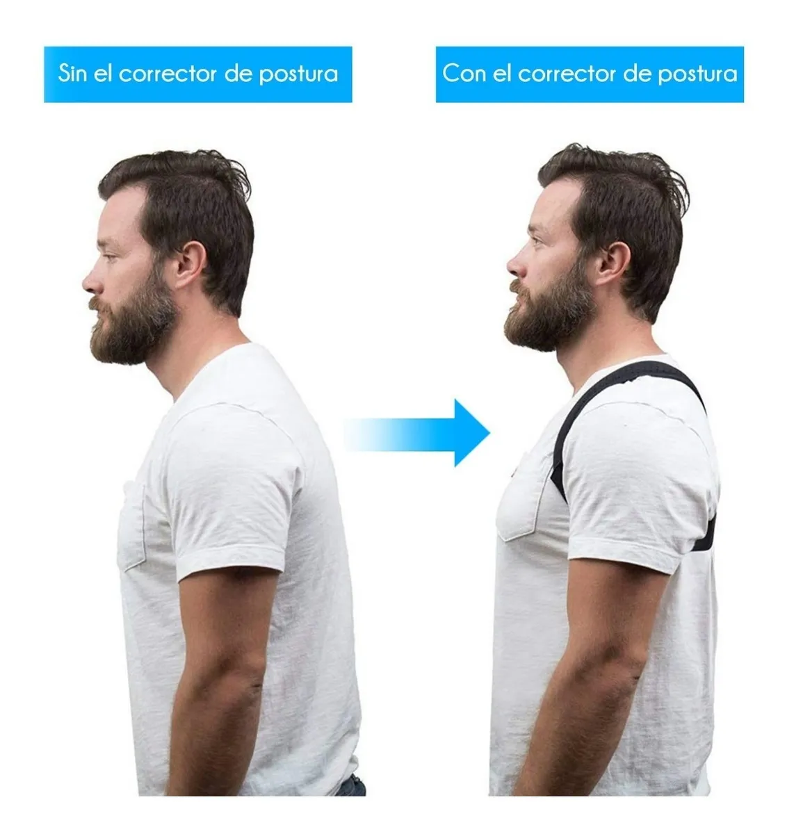 Foto 5 | Chaleco Corrector De Postura Color Negro Talla Grande