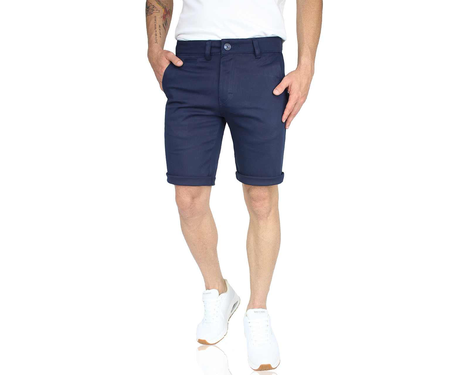 Bermuda Casual para Hombre Rams Terra Azul Marino de Gabardina