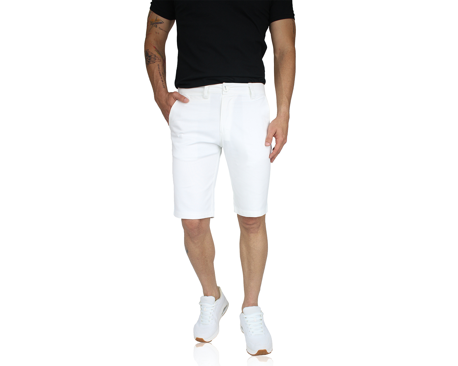 Bermuda Casual Rams Cottons Terra de Gabardina para Hombre