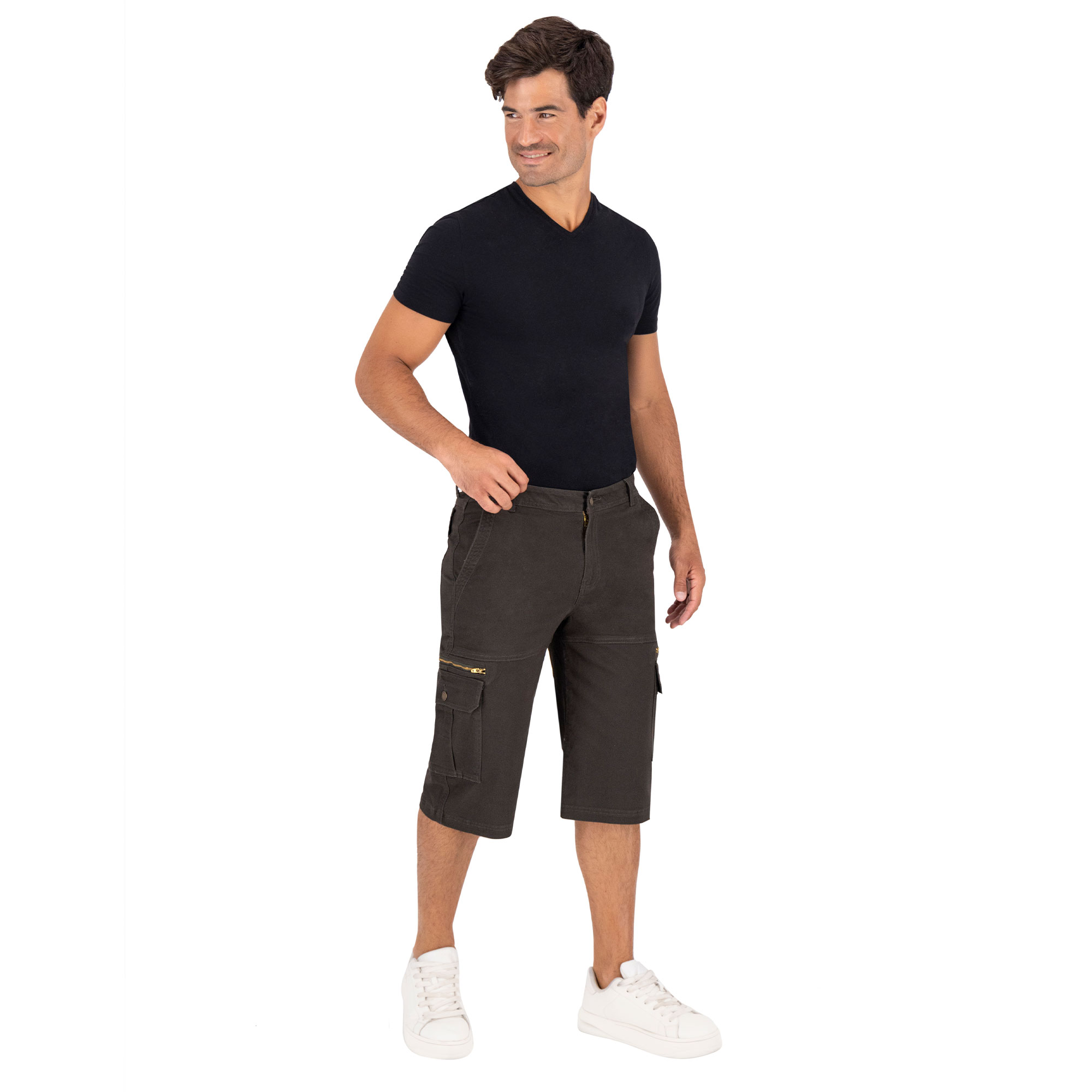 Foto 5 | Bermuda Britos Jeans Hombre Gabardina Verde Olivo 803784