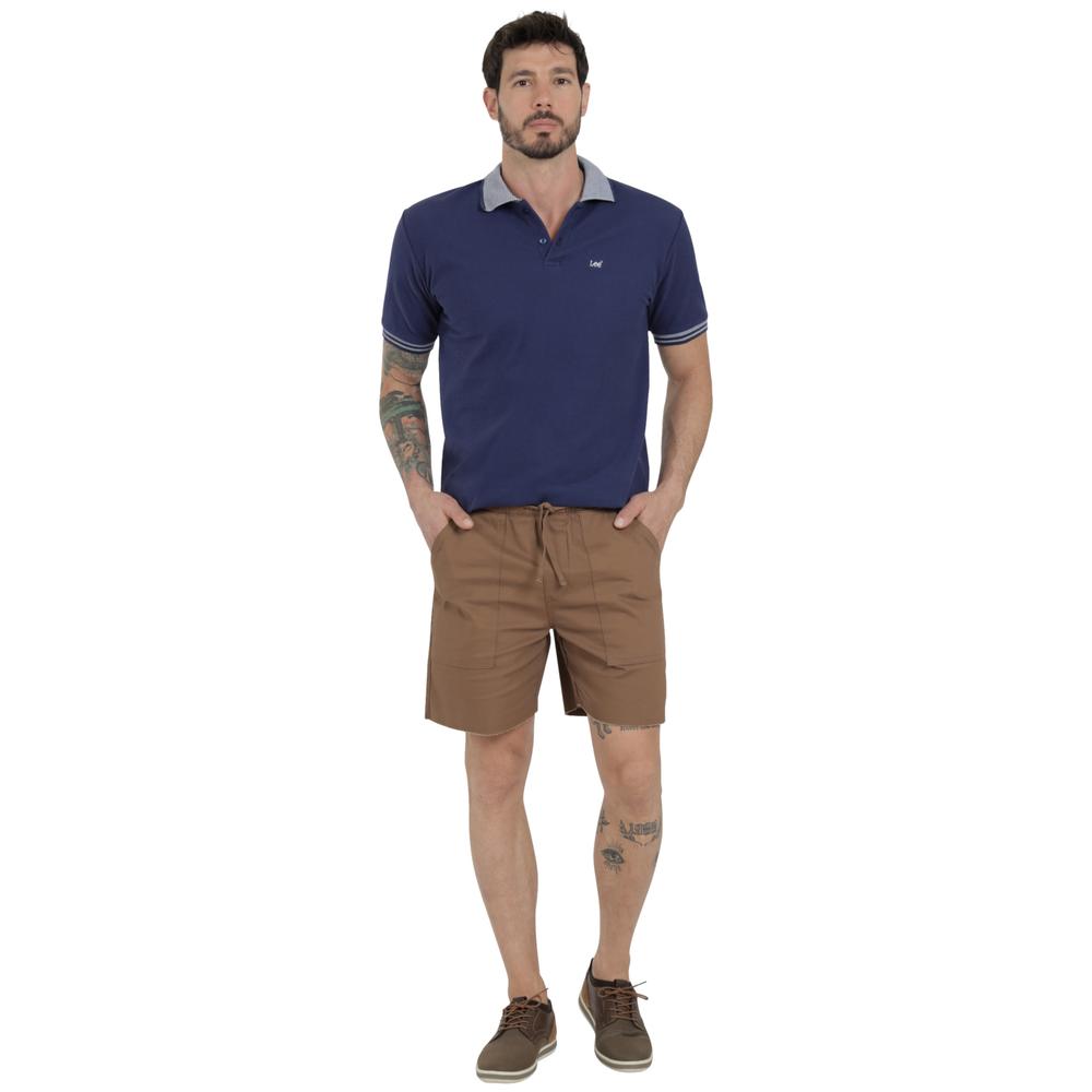 Foto 5 pulgar | Bermuda Lee Hombre Vintage Slim Fit 663 Amarillo