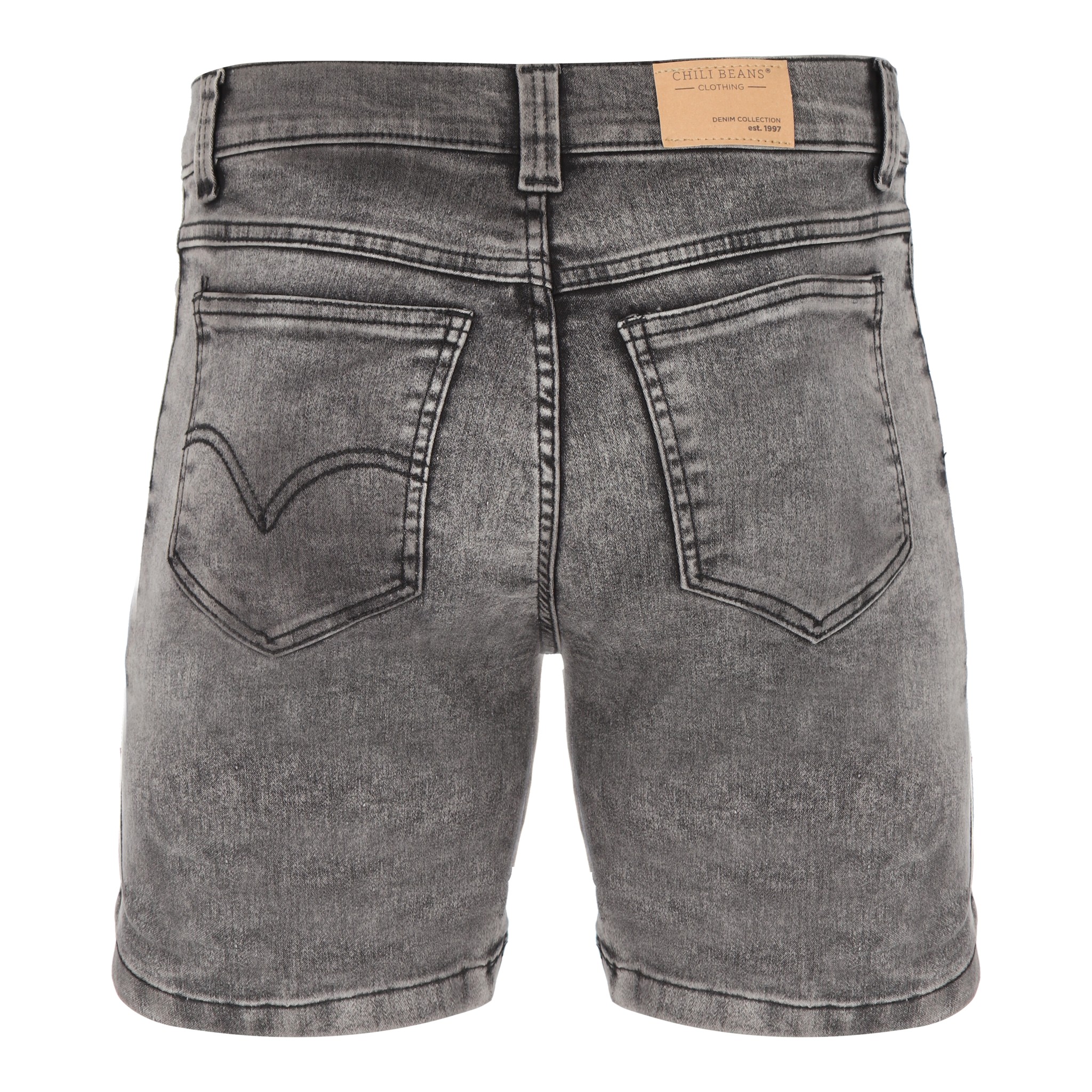 Foto 4 pulgar | Bermuda De Mezclilla Color Gris Para Hombre Chb Chili Beans Clothing Co.