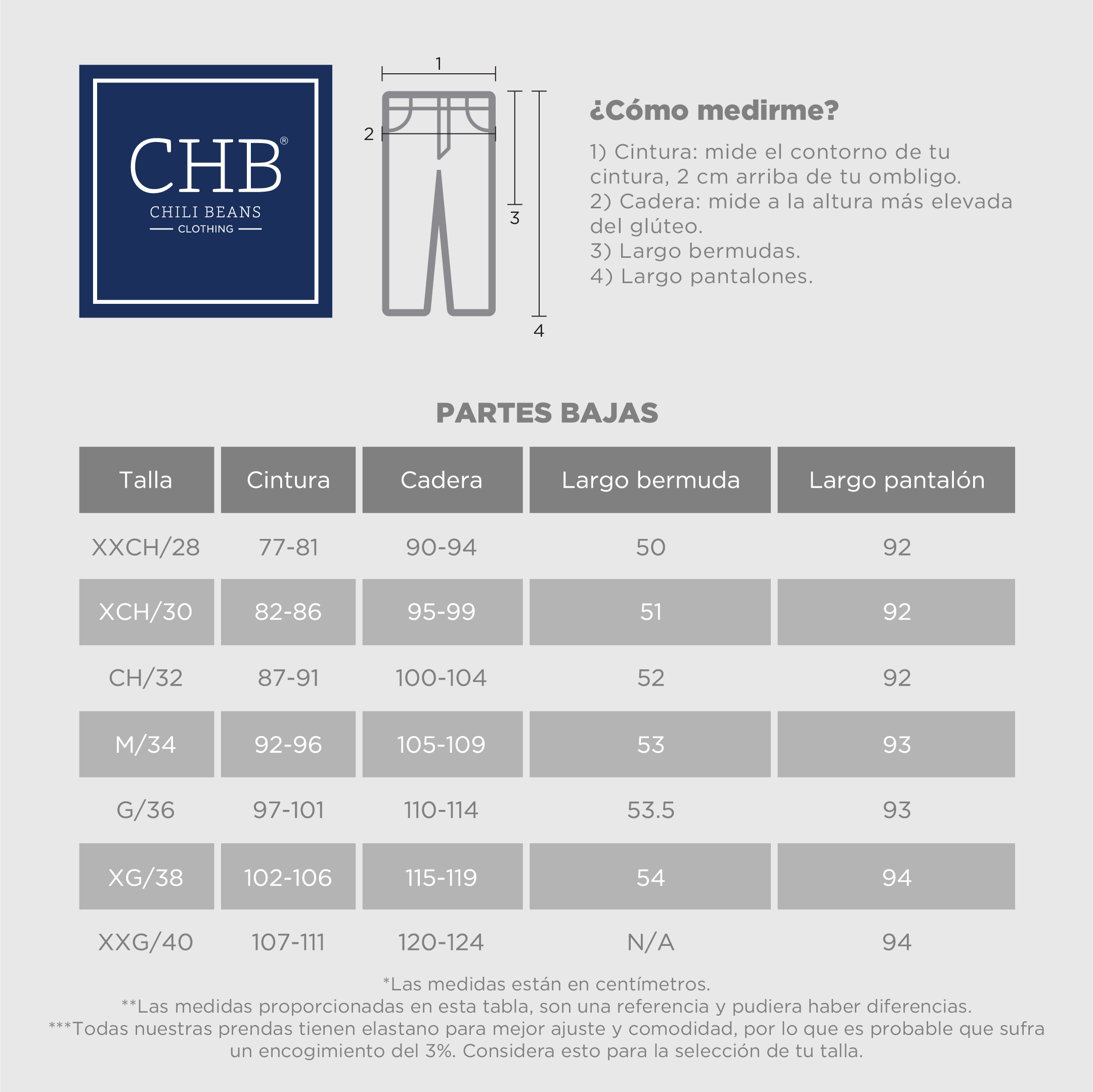 Foto 6 pulgar | Bermuda De Mezclilla Color Gris Para Hombre Chb Chili Beans Clothing Co.