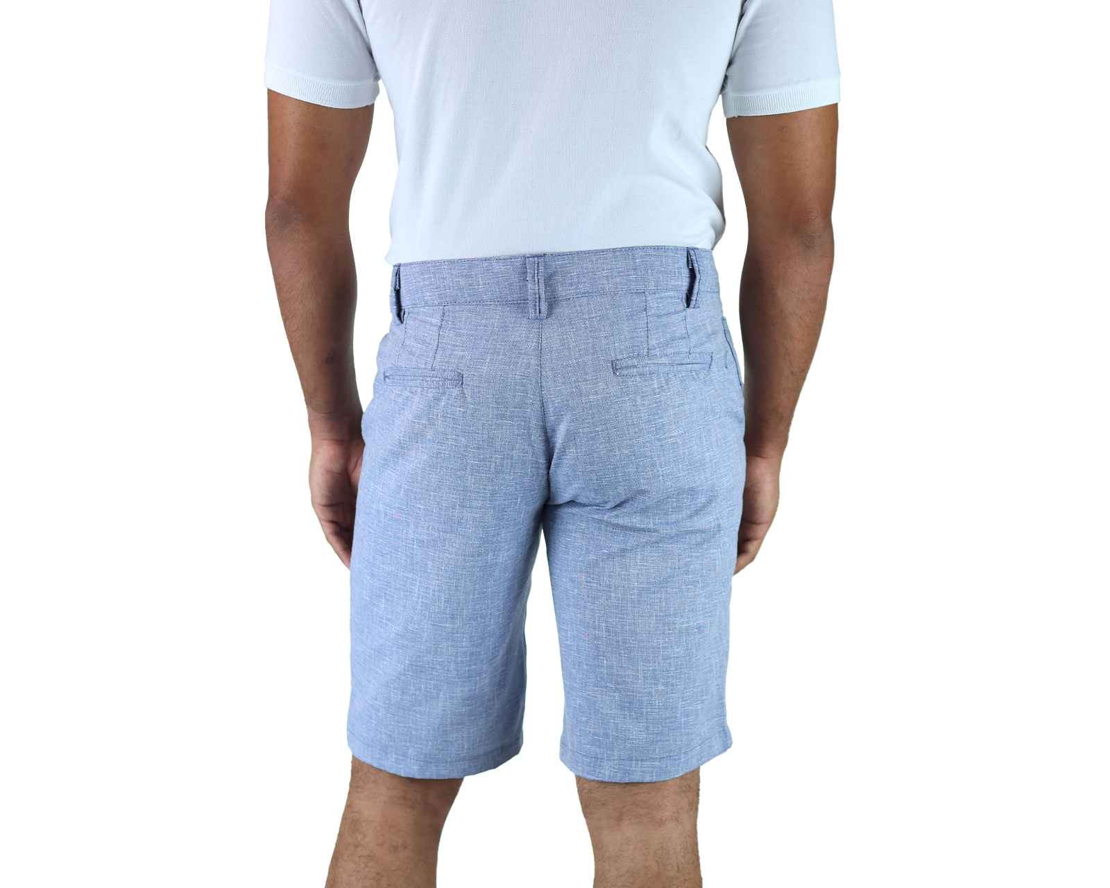 Foto 3 pulgar | Bermuda De Tipo Lino Azul Marino Jaspe Para Hombre Fresco