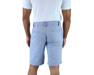 Foto 2 | Bermuda De Tipo Lino Azul Marino Jaspe Para Hombre Fresco