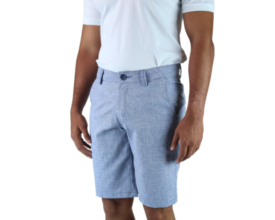 Foto 3 | Bermuda De Tipo Lino Azul Marino Jaspe Para Hombre Fresco