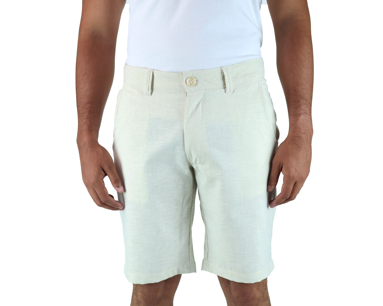 Bermuda Color Arena Tipo Lino Para Caballero Fresco Y Casual