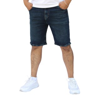 Foto 2 | Bermuda Short Skinny De Mezclilla Stretch Azul Verdoso Obscuro John Silver