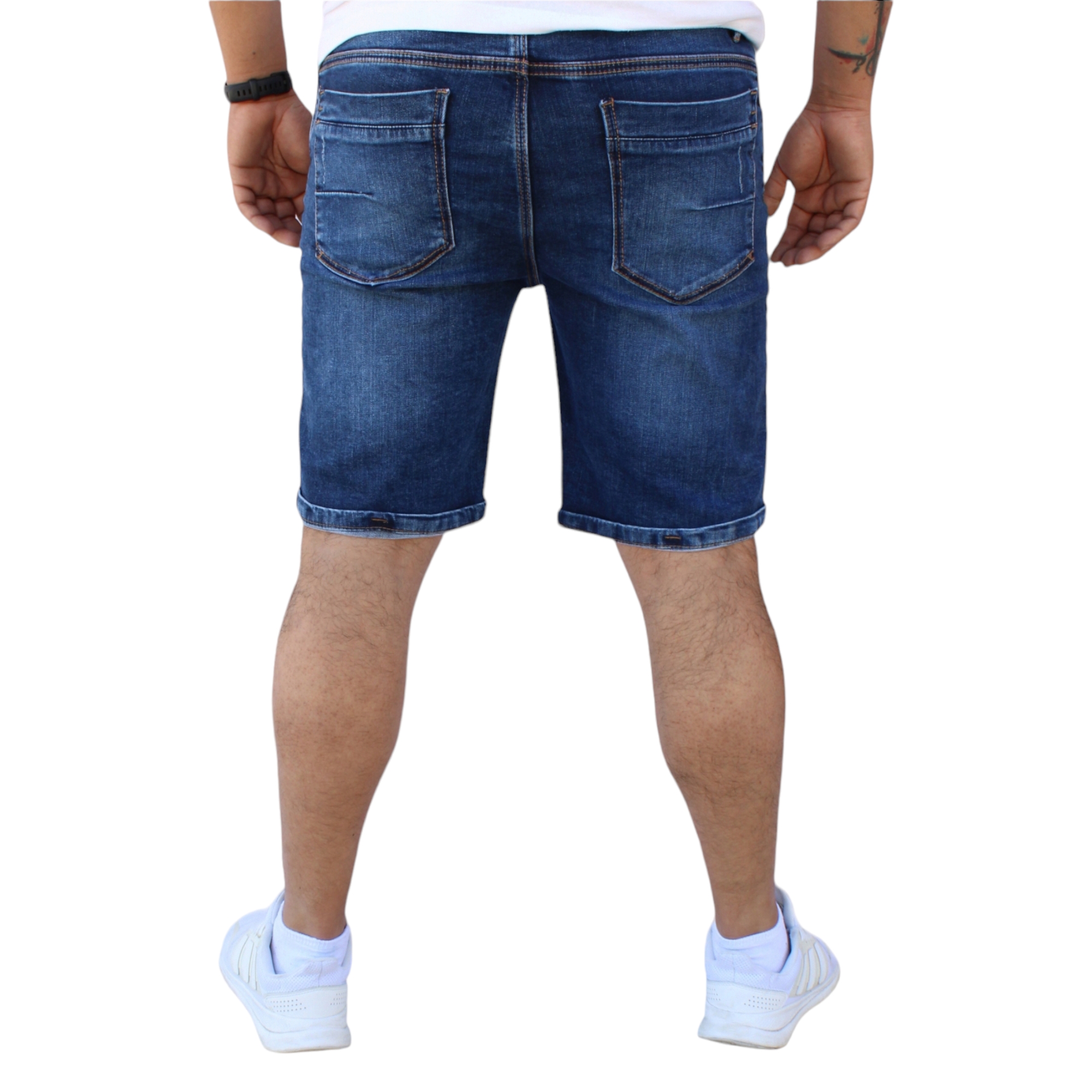 Foto 4 pulgar | Bermuda Short Skinny De Mezclilla Stretch  Marino Batik  John Silver