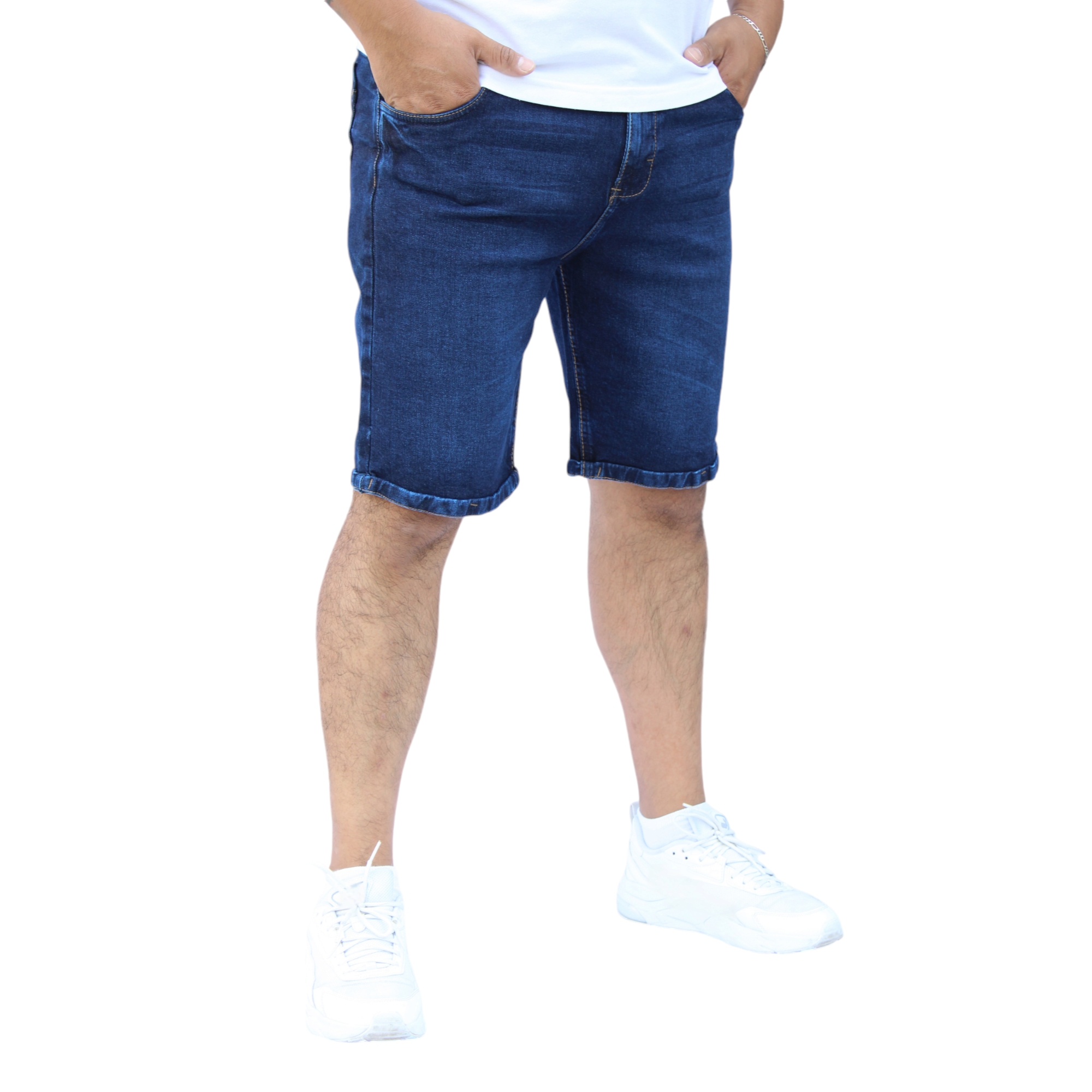 Foto 3 pulgar | Bermuda Short Skinny De Mezclilla Stretch  Azul Petroleo  John Silver