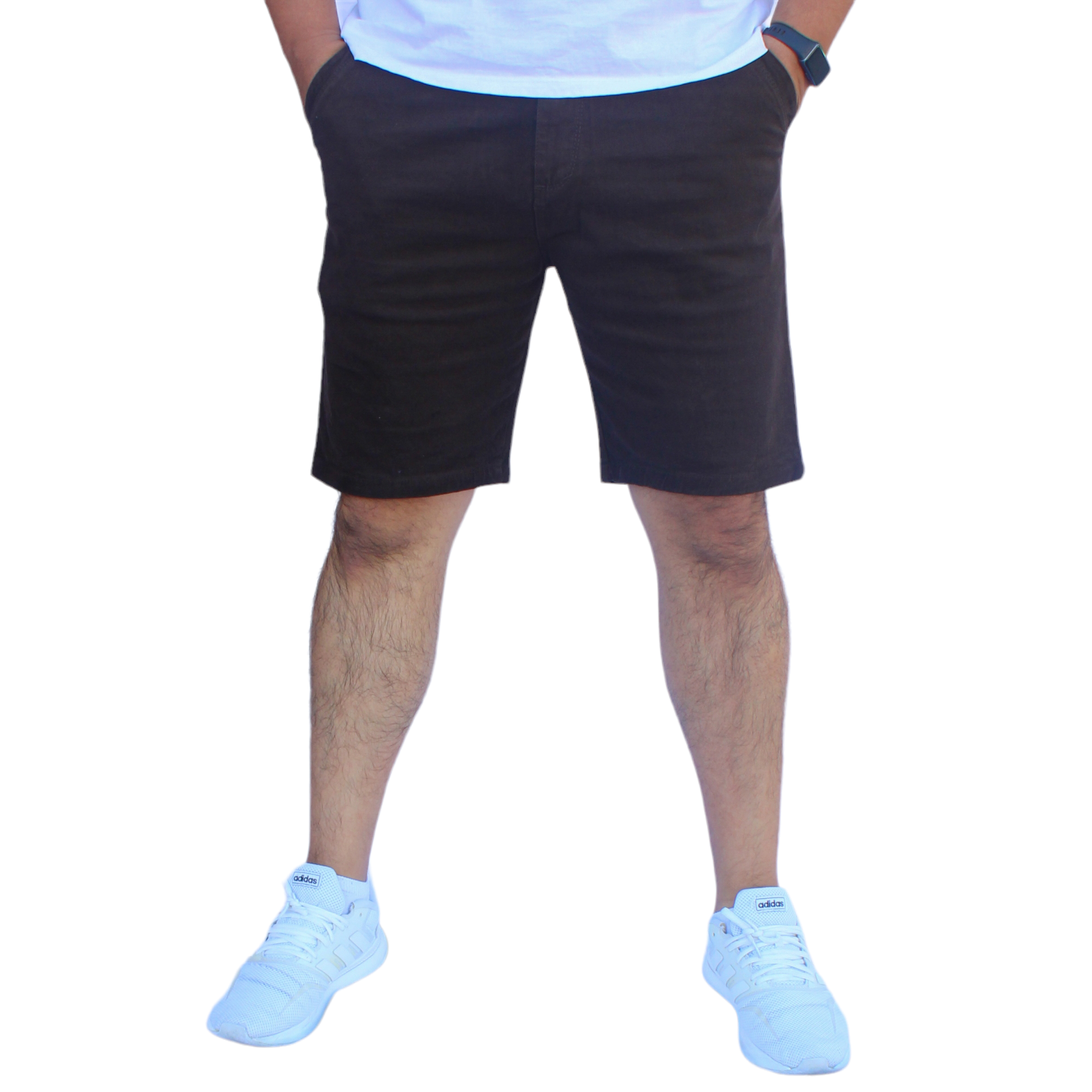 Foto 2 pulgar | Bermuda Short Skinny De Gabardina Stretch Chocolate John Silver
