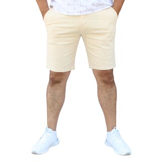 Foto 1 | Bermuda Short Skinny De Gabardina Stretch Hueso John Silver