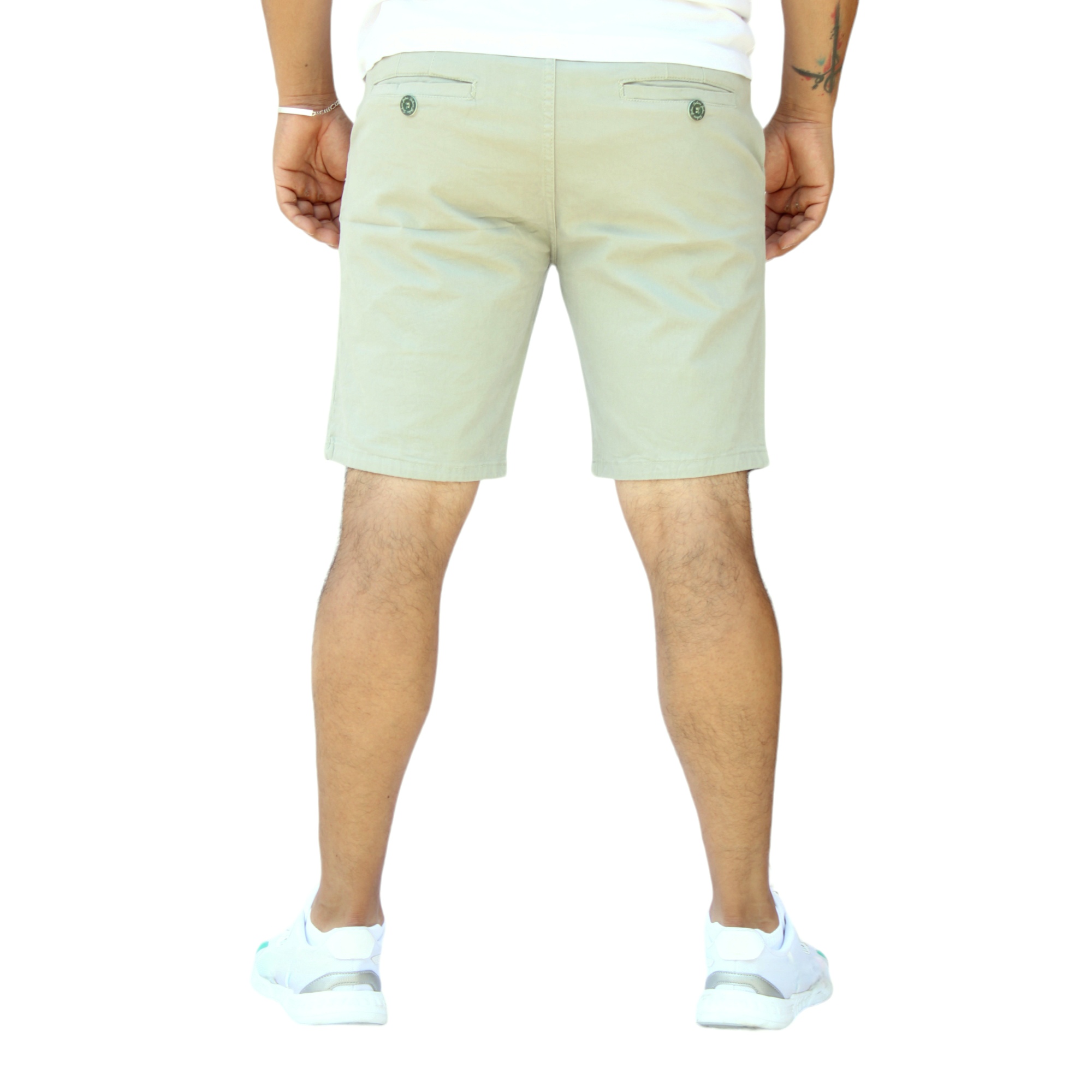 Foto 5 pulgar | Bermuda De Gabardina Stretch Color Verde Olivo John Silver