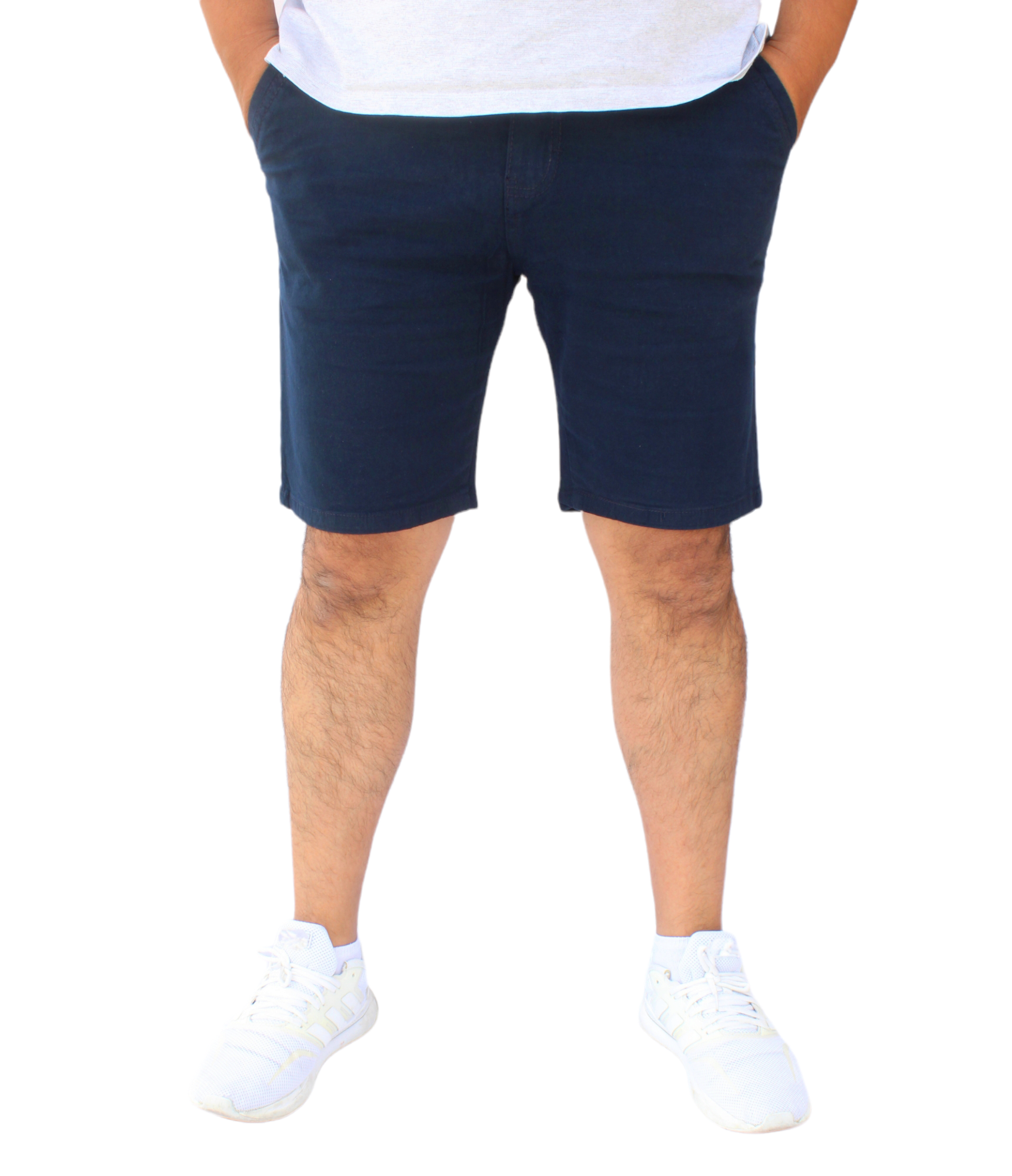 Bermuda Short Skinny De Gabardina Stretch Azul Marino John Silver