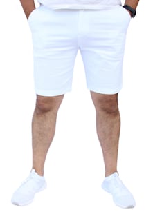 Foto 1 | Bermuda Short Skinny De Gabardina Stretch Blanco John Silver