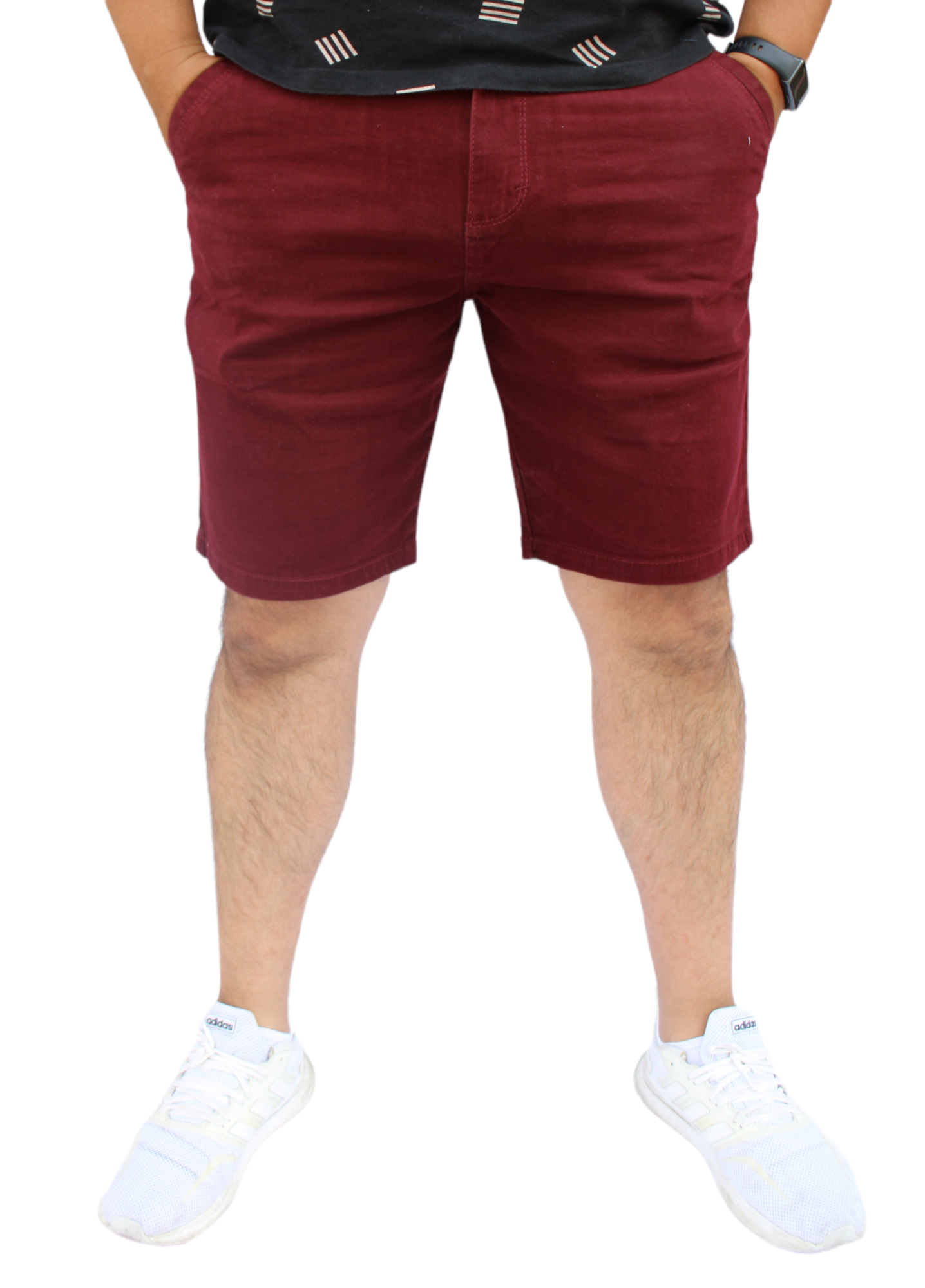 Bermuda De Gabardina Stretch Color Vino John Silver