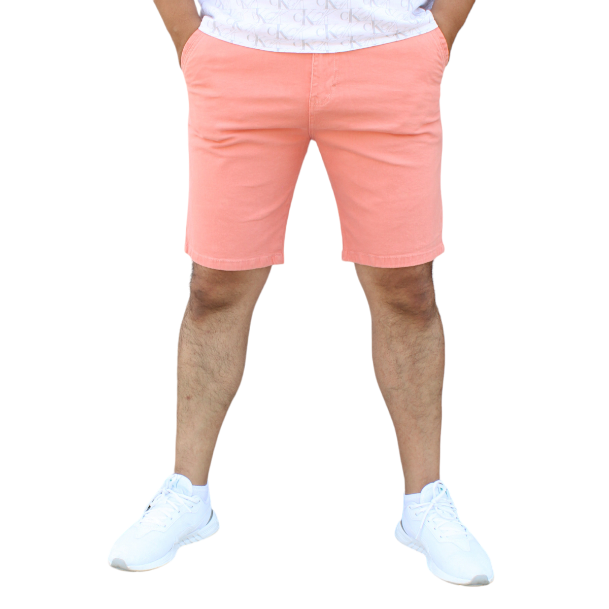 Bermuda De Gabardina Stretch Color Salmón  John Silver