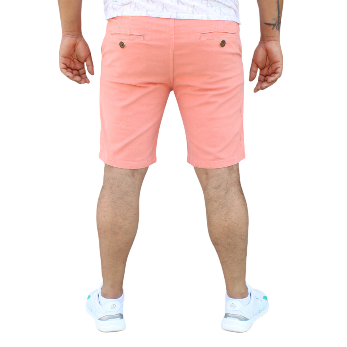 Foto 4 pulgar | Bermuda De Gabardina Stretch Color Salmón  John Silver