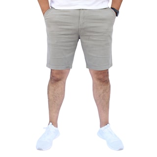 Foto 1 | Bermuda Short Skinny De Gabardina Stretch Gris Claro John Silver