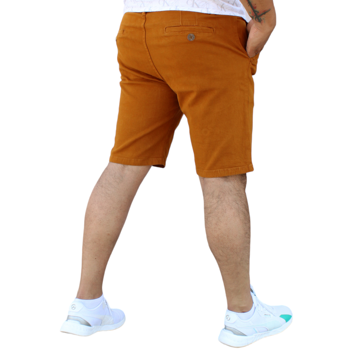 Foto 2 | Bermuda De Gabardina Stretch Color Mostaza  John Silver
