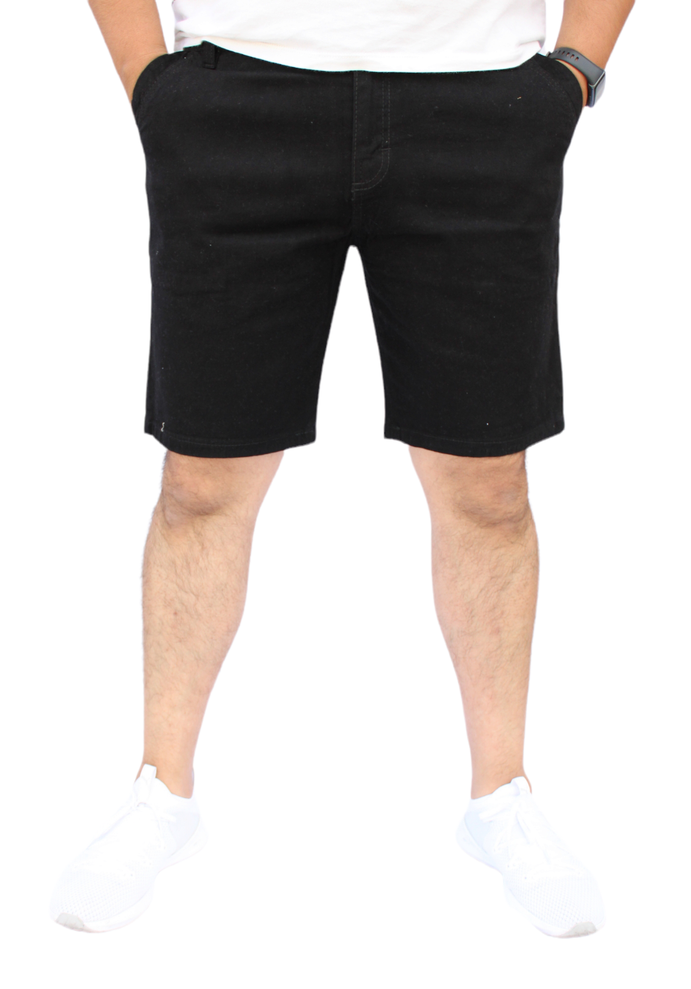 Foto 2 pulgar | Bermuda De Gabardina Stretch Color Negro John Silver