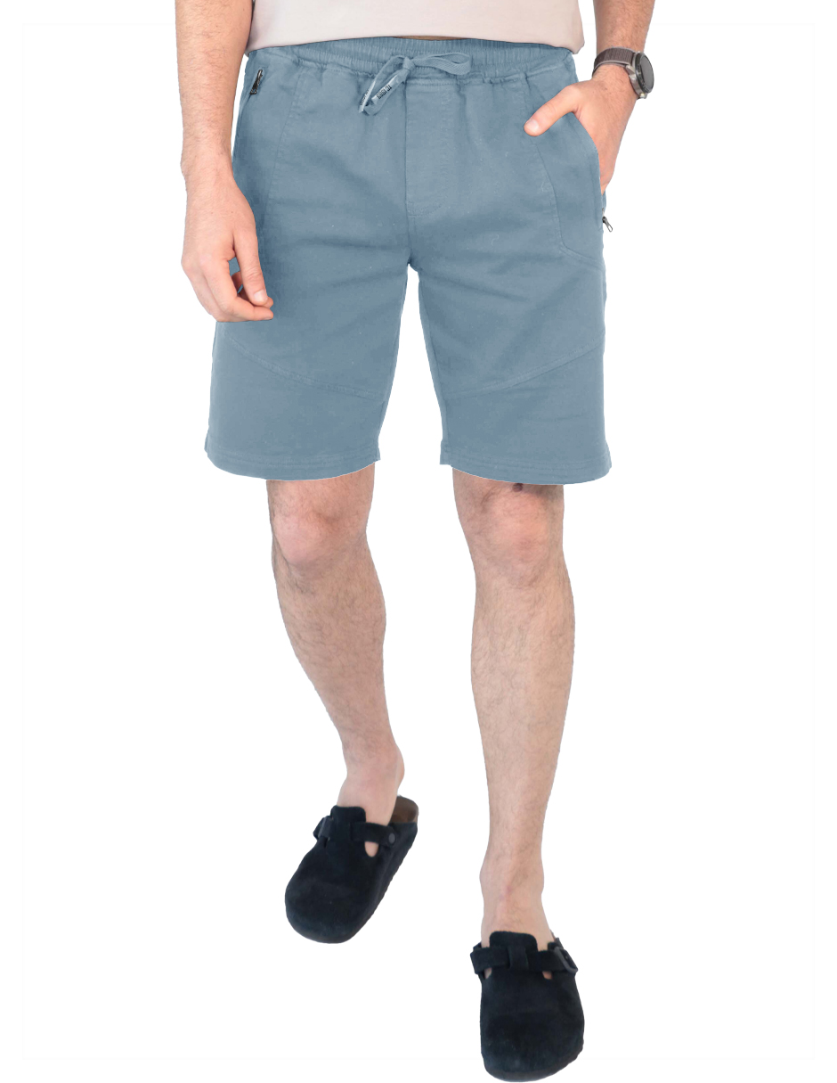 Foto 3 pulgar | Short Caballero Cintura Ajustable Roosevelt Azul Celeste C365