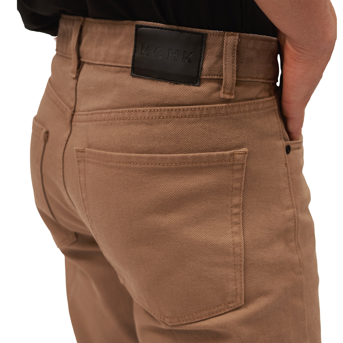 Foto 4 | Jeans De Mezclilla Mchk Corte Relaxed. Para Hombre. Color Kaki. Modelo 8060