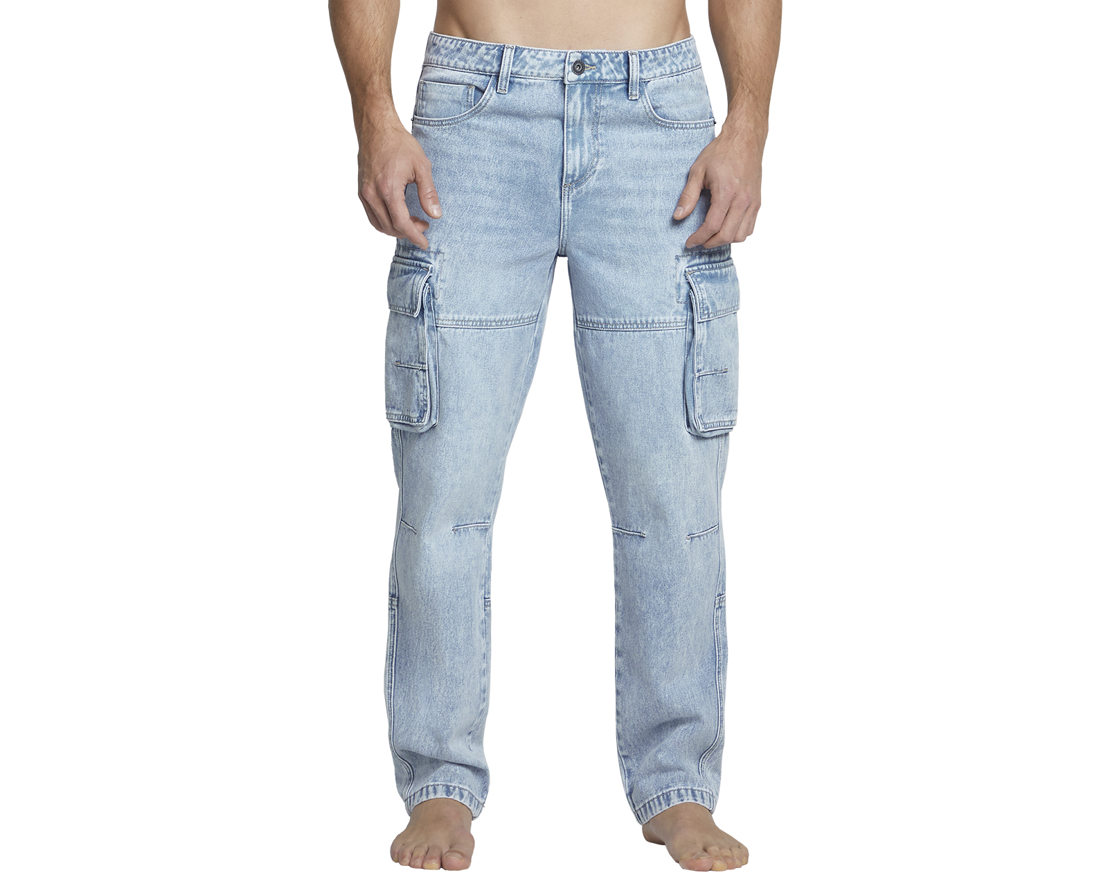 Foto 1 | Jeans Hombre Pantalon Mezclilla Cargo Cintura Regular Seven Jeans