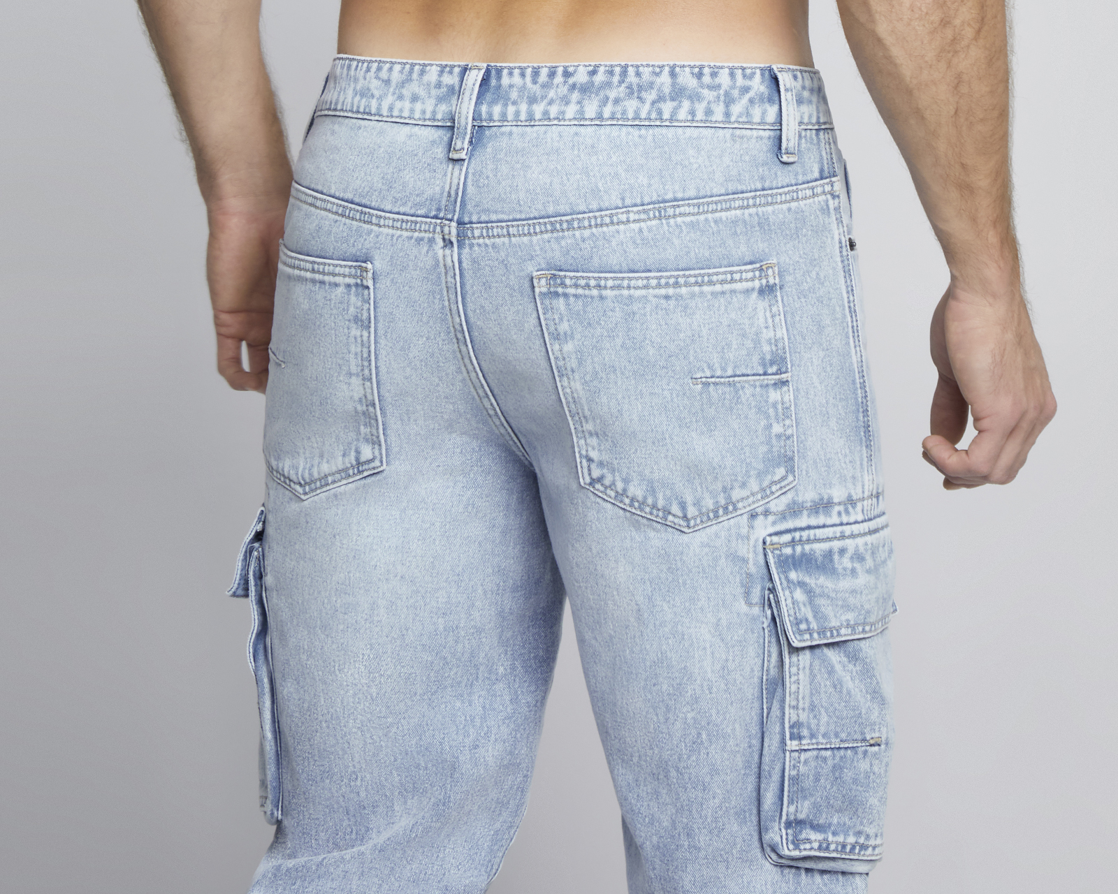 Foto 5 pulgar | Jeans Hombre Pantalon Mezclilla Cargo Cintura Regular Seven Jeans