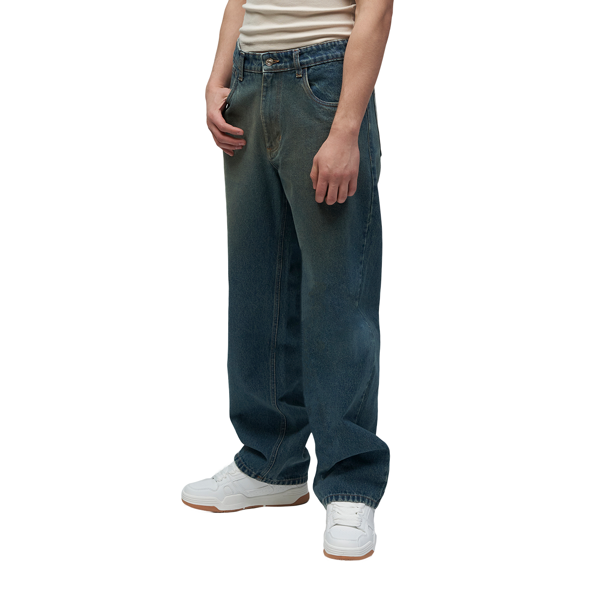 Foto 2 | Jeans De Mezclilla Mchk. Corte Relaxed, Caballero, Color Rompe Olas. Modelo 8081