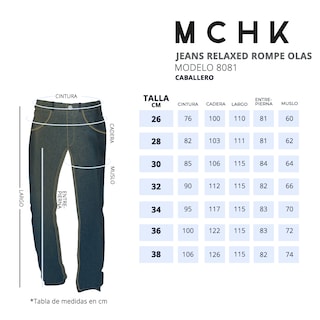 Foto 5 | Jeans De Mezclilla Mchk. Corte Relaxed, Caballero, Color Rompe Olas. Modelo 8081