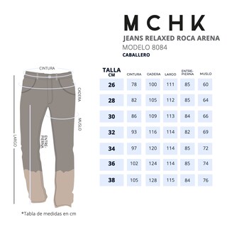 Foto 5 | Jeans De Mezclilla Mchk. Corte Relaxed, Caballero, Color Roca Arena. Modelo 8084
